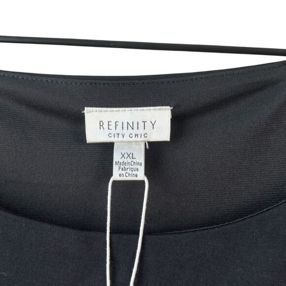 City Chic Refinity Dress XXL Black Bubble dress plus size Funky Fun Mini New - Picture 8 of 10